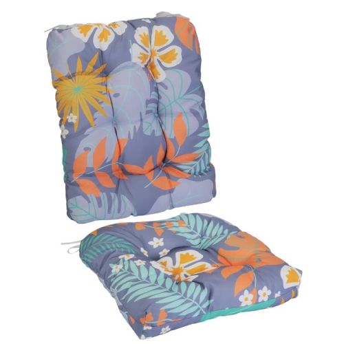 Waterproof Rocking Chair Cushion Upper And Lower Back And Seat Sets With Non-Slip Ties Oxford Cloth Surface Polyester Filling Comfortable For Ind