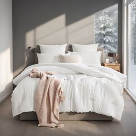 All-Season Oversized Solid Plump Duvet - Premium Durable Comforter With Enhanced Warmth. This Thick Winter Quilt Insert Provides Year-round Comfo