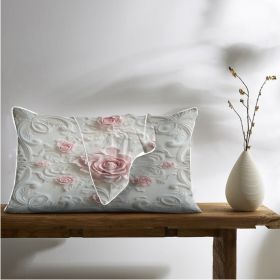 2pcs Rose Palace Style Bedroom Satin Print Soft And Skin Friendly Pillowcase