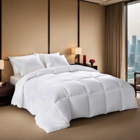 2-Pack Large White Plaid Duvet Inserts. Soft And Comfortable With Skin-friendly Warmth. Suitable For All Seasons - Ideal As A Winter Quilt Or For