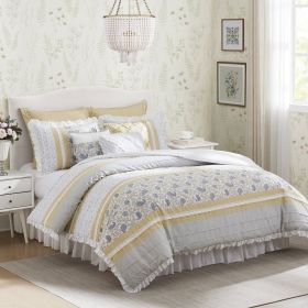 6 Piece Cotton Jacquard Oversized Comforter Set