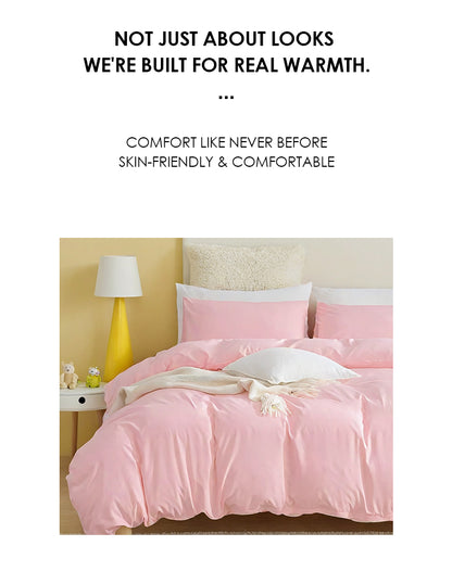 White & Pink Extra Large Duvet Cover Set Includes 1 Duvet Cover & 2 Pillowcases. Made Of Premium Breathable Microfiber With Hotel-grade Minimalis