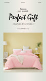 White & Pink Extra Large Duvet Cover Set Includes 1 Duvet Cover & 2 Pillowcases. Made Of Premium Breathable Microfiber With Hotel-grade Minimalis