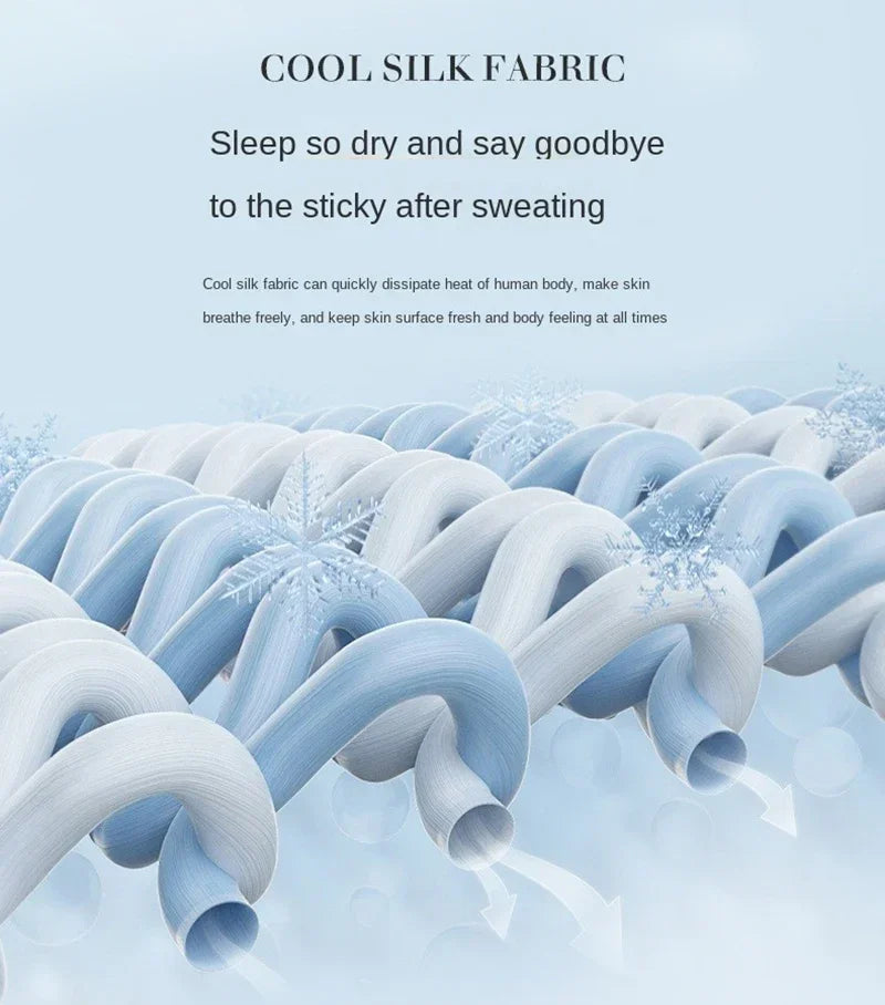 Air Condition Comforter for Summer Pure Color Ice Silk Cooling Blanket Lightweight and Smooth Twin/King Size Cold Quilt