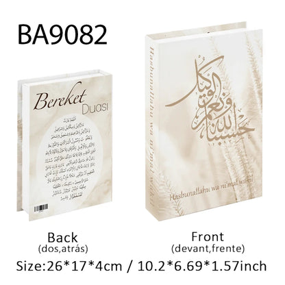Islamic Luxury Fake Book Decorative Books Storage Box Coffee Table Interior Decoration Kaaba Mosque Muslims Bedroom Home Decor