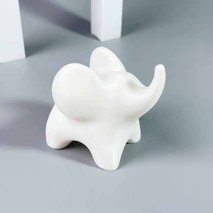 Creative Mini Elephant Sculpture: Minimalist Accent for Home Office Desk Decor