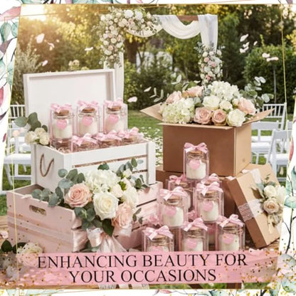 Sets Candle for Guests Thank You Candles Gift Bulk Glass Jars Scented Soy Wax with Clear Gift Box for Bridesmaid Groomsman Brid