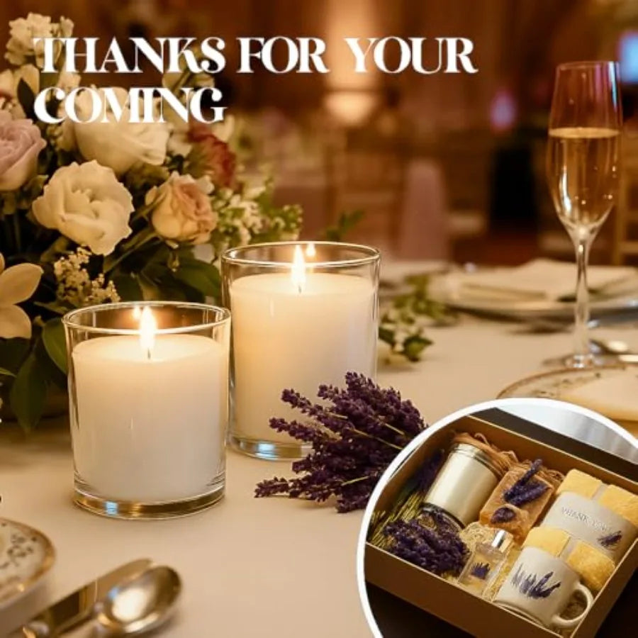 12 PCS 6oz Scented Candles Set Pure Soy Wax Aromatherapy Candles Relaxing Home Fragrance Bulk Gift Box for Wedding Party Favors