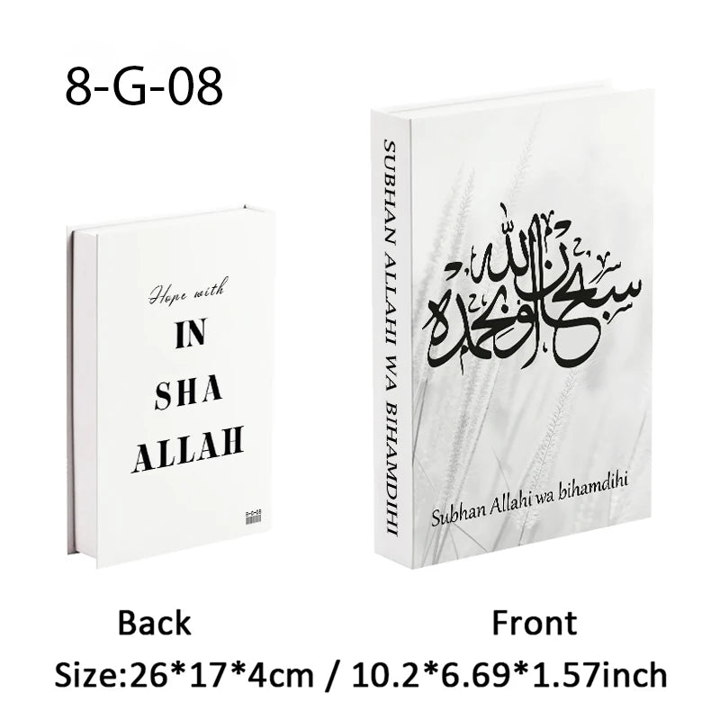 Islamic Luxury Fake Book Decorative Books Storage Box Coffee Table Interior Decoration Kaaba Mosque Muslims Bedroom Home Decor