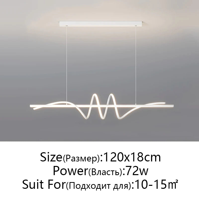 Modern Led Pendant Lights Home Decor For Living Room Dining Room Kitchen Office Bar Hanging Lamp Minimalist Chandelier Lustre