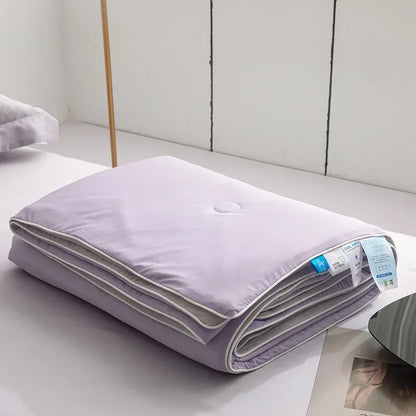 Air Condition Comforter for Summer Pure Color Ice Silk Cooling Blanket Lightweight and Smooth Twin/King Size Cold Quilt
