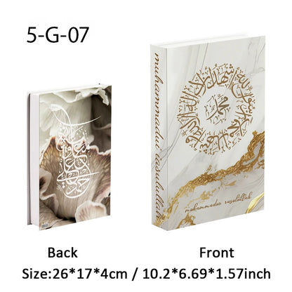 Islamic Luxury Fake Book Decorative Books Storage Box Coffee Table Interior Decoration Kaaba Mosque Muslims Bedroom Home Decor