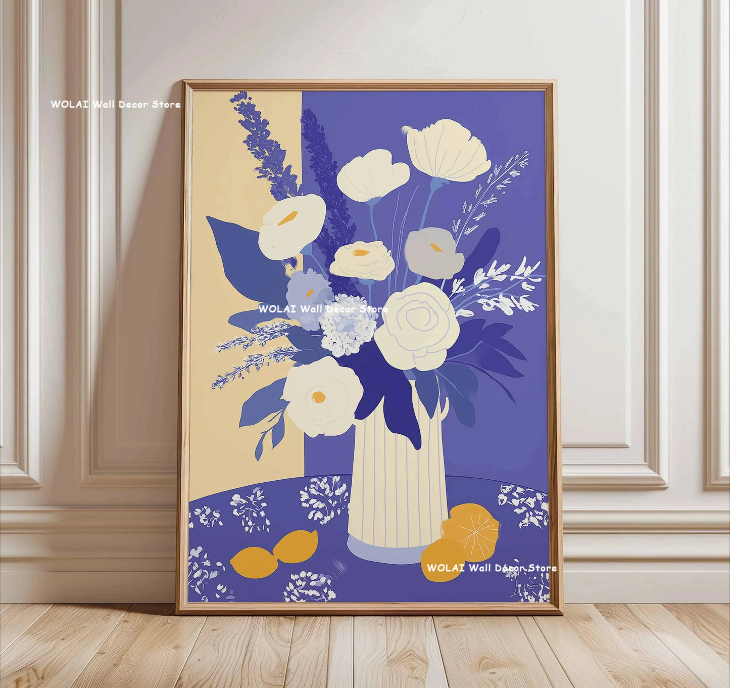 Retro Japanese Forest & Koi Fish Zen Water Painting Canvas Poster Abstract Sun Waves Wall Art Printing for Peaceful Home Decor