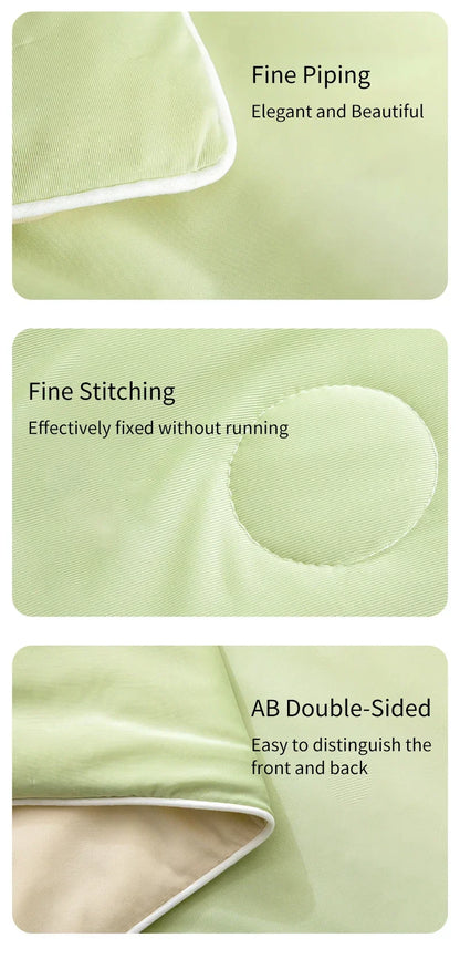 Air Condition Comforter for Summer Pure Color Ice Silk Cooling Blanket Lightweight and Smooth Twin/King Size Cold Quilt