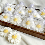 1pc/5pcs/10pcs Daisy Shaped Candles Set - Wedding Favors Gift Basket, Bridal Shower Decor, Scented Soy Wax For Home Fragrance