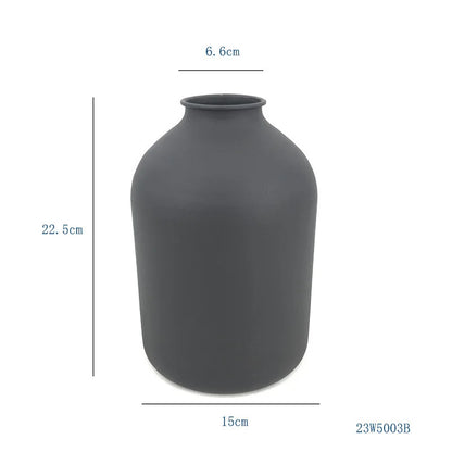 Minimalist Matte Ironwork Flower Vase Desktop Ornament Small Flower Pot Tabletop Planter Home Decoration
