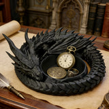 1-Piece Dragon Guardian Style Ornament Storage Tray, 3D Gothic Dragon Head Jewelry Storage Tray, Dark Style Ornament, Ring and Necklace Display Tray, the Best Gift Item