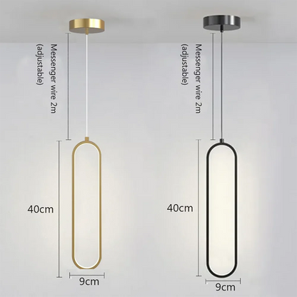 LED pendant light modern minimalist bedroom dining room golden black hanging light bedside reading light LED decorative pendant