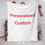 1 Piece of Custom Personalized Blanket with Image Upload DIY Flannel Blanket - Customize with Warm Photos, Soft and Warm, Suitable for Sofa, Bed, Office, Car, and Outdoor Travel - Perfect for All Seasons, Halloween, Thanksgiv