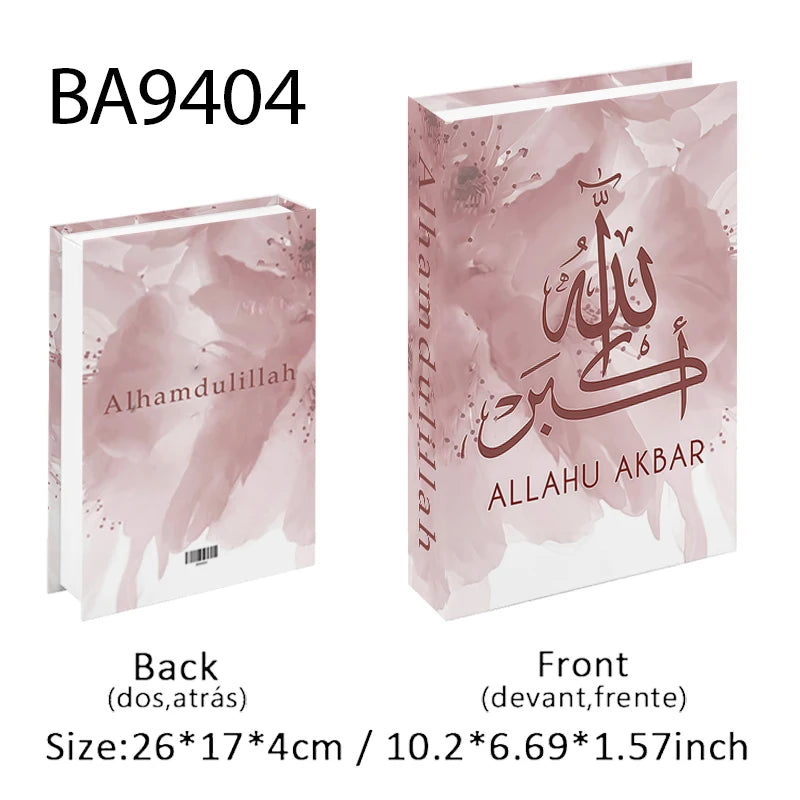 Islamic Luxury Fake Book Decorative Books Storage Box Coffee Table Interior Decoration Kaaba Mosque Muslims Bedroom Home Decor