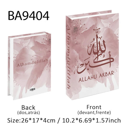 Islamic Luxury Fake Book Decorative Books Storage Box Coffee Table Interior Decoration Kaaba Mosque Muslims Bedroom Home Decor