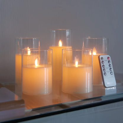3pcs/set USB Rechargeable Led Pillar Candle,Flameless Remote control,Timer LED Candle Light table decorative,Christmas Candles