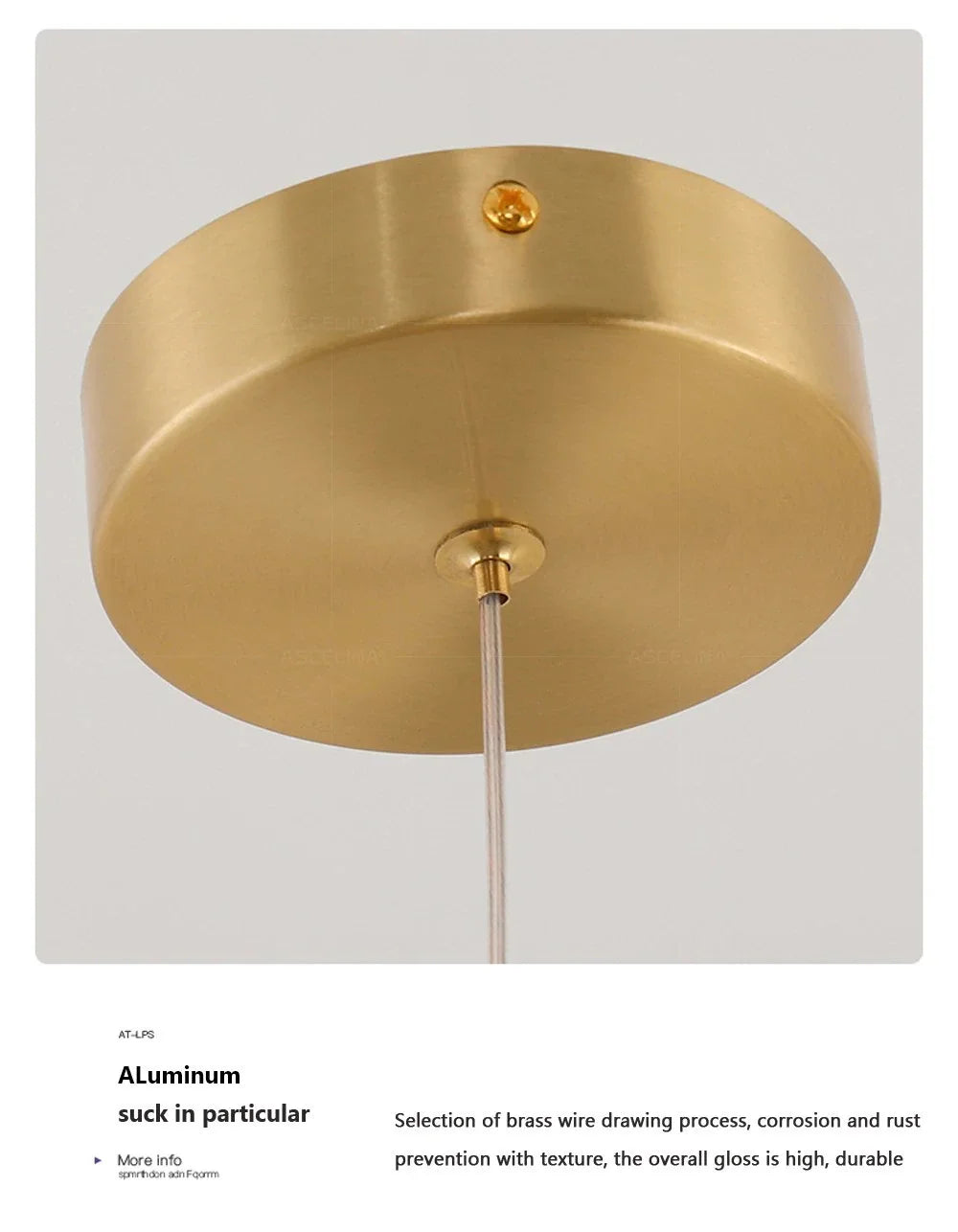 LED pendant light modern minimalist bedroom dining room golden black hanging light bedside reading light LED decorative pendant