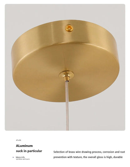 LED pendant light modern minimalist bedroom dining room golden black hanging light bedside reading light LED decorative pendant