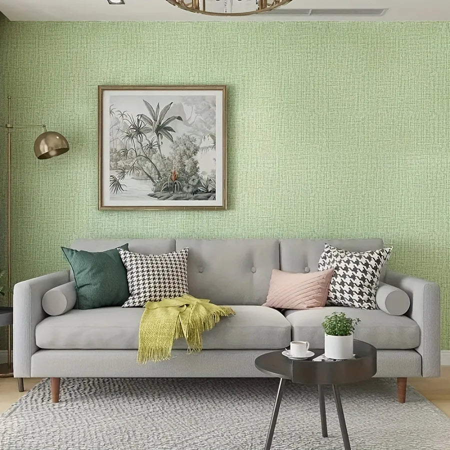 Vintage Linen Textured Self Adhesive Wallpaper for Living Room Bedroom Wall Decals Vinyl Waterproof Contact Paper Home Decor