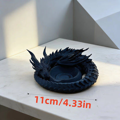 1-Piece Dragon Guardian Style Ornament Storage Tray, 3D Gothic Dragon Head Jewelry Storage Tray, Dark Style Ornament, Ring and Necklace Display Tray, the Best Gift Item