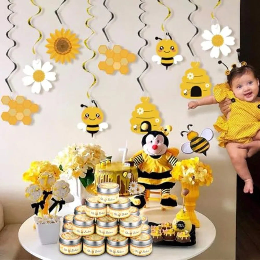 Sets Bee Baby Shower Party Favors Candles Bee Themed Tealight Candles Bulk Lavender Scented Honeycomb Design Gift for Guest Gen