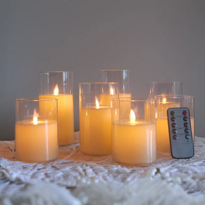3pcs/set USB Rechargeable Led Pillar Candle,Flameless Remote control,Timer LED Candle Light table decorative,Christmas Candles