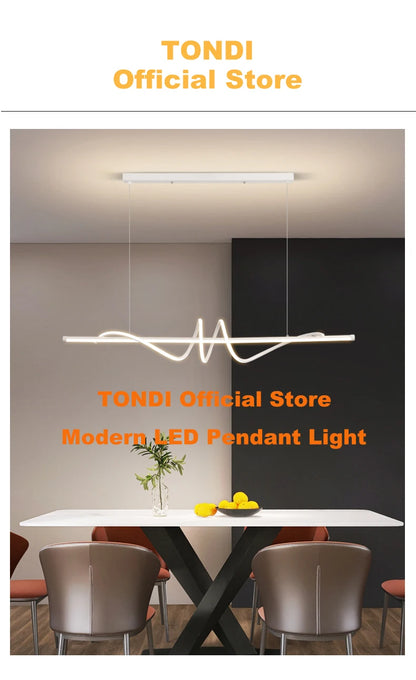 Modern Led Pendant Lights Home Decor For Living Room Dining Room Kitchen Office Bar Hanging Lamp Minimalist Chandelier Lustre