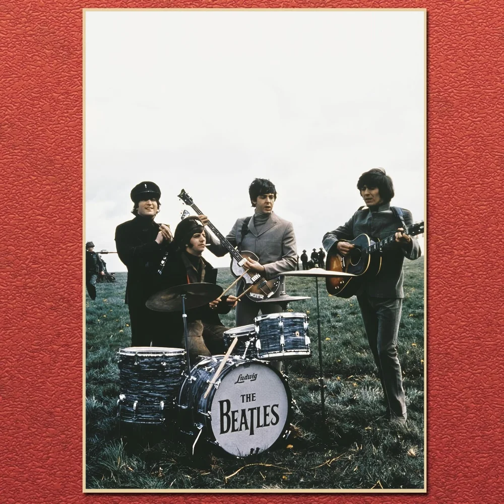 Vintage Famous Rock Band T-he-b-beatles Canvas Poster Fancy Wall Art for Living Room Bar Decoration Wall Decor Gift Poster