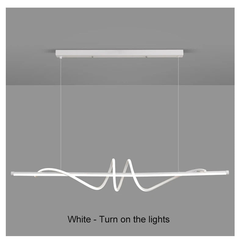Modern Led Pendant Lights Home Decor For Living Room Dining Room Kitchen Office Bar Hanging Lamp Minimalist Chandelier Lustre