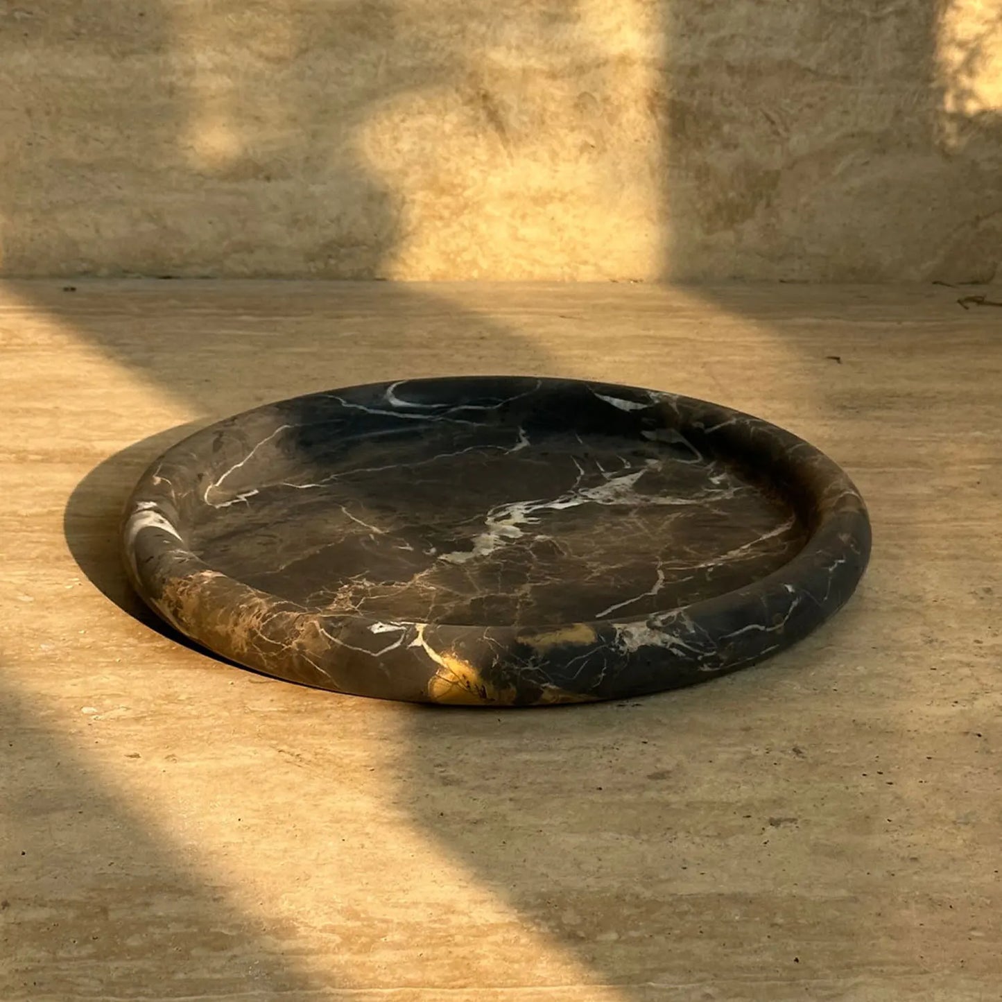 Wabi Sabi Natural Stone Tray Decor Bowl Fruit Plate Jewelry Organizer Living Room Coffee Table