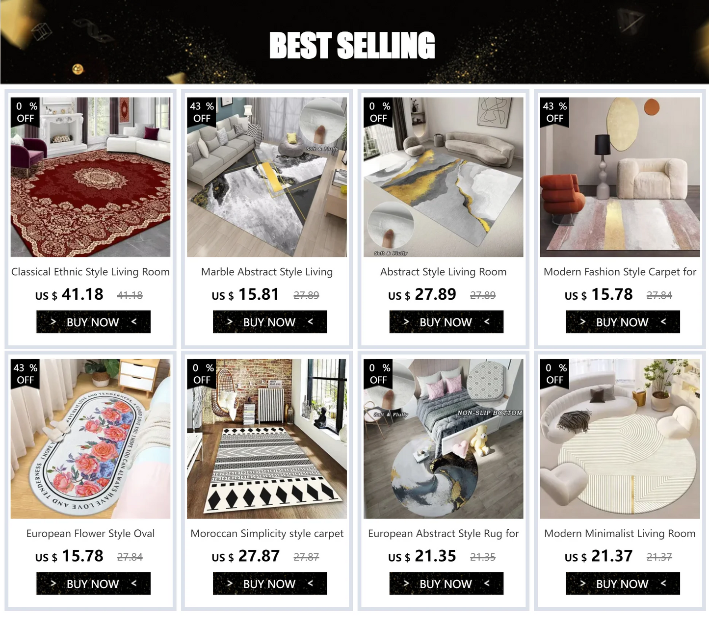 Persian Luxury Rugs for Bedroom Retro Red Home Decor Carpets for Living Room Soft Washable Non-slip Washroom Floor Mats Alfombra