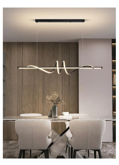 Modern Led Pendant Lights Home Decor For Living Room Dining Room Kitchen Office Bar Hanging Lamp Minimalist Chandelier Lustre