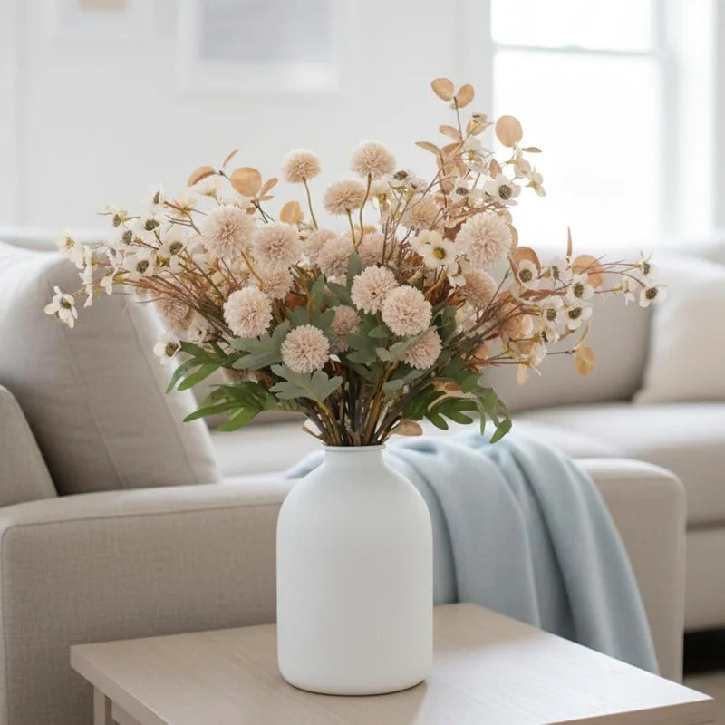 Minimalist Matte Ironwork Flower Vase Desktop Ornament Small Flower Pot Tabletop Planter Home Decoration