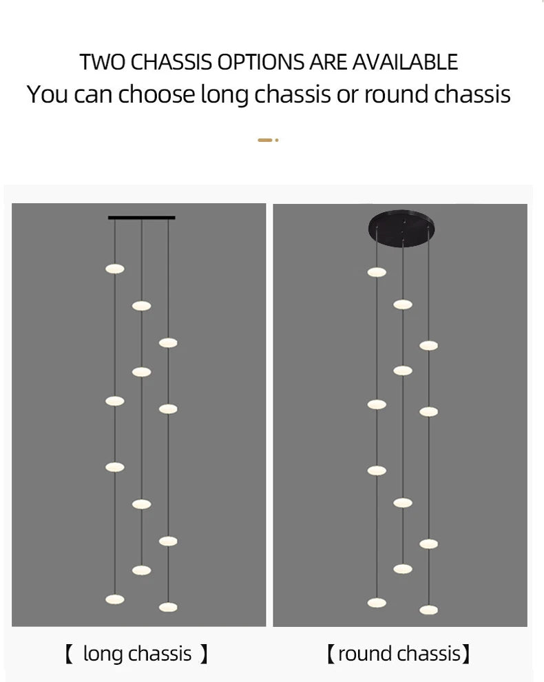 Minimalist chandelier villa revolving staircase pendent lamp Hotel hall hanging lamp for ceiling lamps Nordic Hanging chandelier