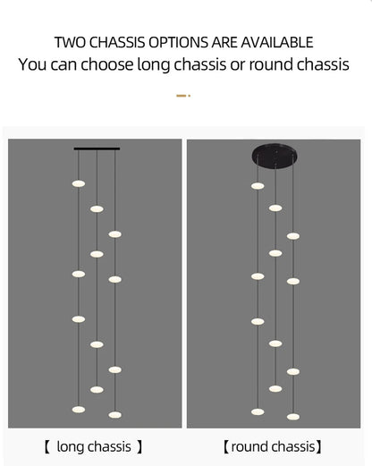 Minimalist chandelier villa revolving staircase pendent lamp Hotel hall hanging lamp for ceiling lamps Nordic Hanging chandelier