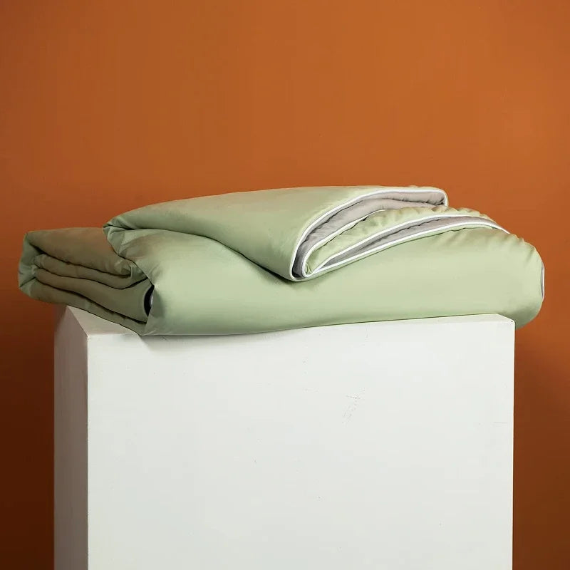 Air Condition Comforter for Summer Pure Color Ice Silk Cooling Blanket Lightweight and Smooth Twin/King Size Cold Quilt