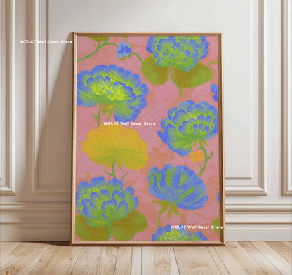 Retro Japanese Forest & Koi Fish Zen Water Painting Canvas Poster Abstract Sun Waves Wall Art Printing for Peaceful Home Decor