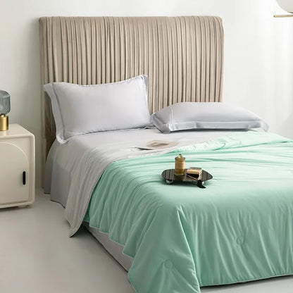 Air Condition Comforter for Summer Pure Color Ice Silk Cooling Blanket Lightweight and Smooth Twin/King Size Cold Quilt