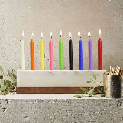 10PCS Exquisite Mini Taper Halloween Candle Mixed Colored Long Rod Christmas Candles Birthday Wedding Decorations Handmade Wax