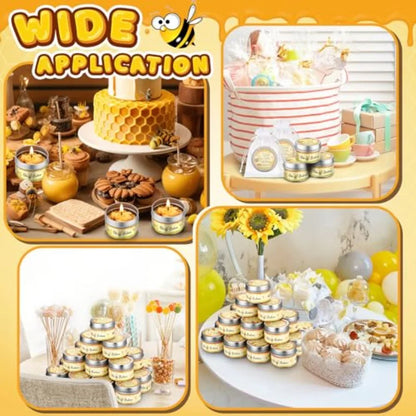 Sets Bee Baby Shower Party Favors Candles Bee Themed Tealight Candles Bulk Lavender Scented Honeycomb Design Gift for Guest Gen