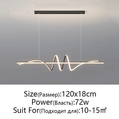 Modern Led Pendant Lights Home Decor For Living Room Dining Room Kitchen Office Bar Hanging Lamp Minimalist Chandelier Lustre