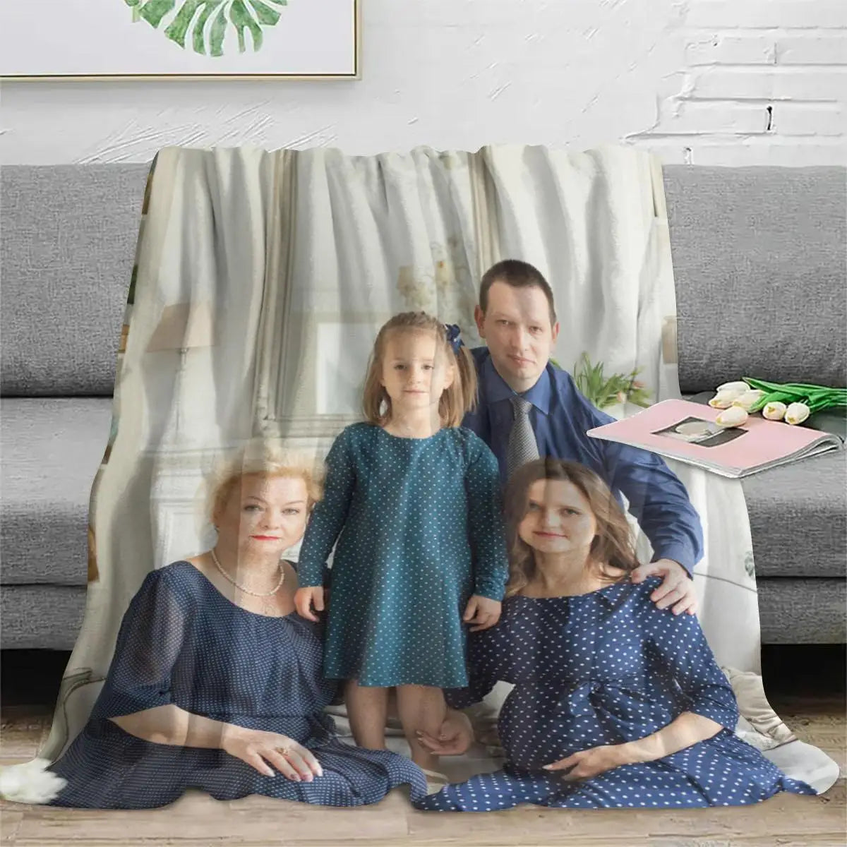 1Pc Custom Photo Blanket,Custom Flannel Blanket with Photo,Custom Picture Blanket,Custom Photo Blanket for Home,Custom Image