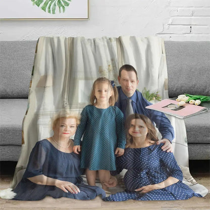 1Pc Custom Photo Blanket,Custom Flannel Blanket with Photo,Custom Picture Blanket,Custom Photo Blanket for Home,Custom Image