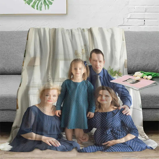 1Pc Custom Photo Blanket,Custom Flannel Blanket with Photo,Custom Picture Blanket,Custom Photo Blanket for Home,Custom Image